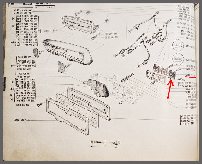Compteur tableau de bord consommation de carburant – Renault 16 (1150) – OEM 0855697700