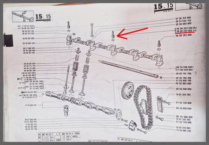 Stud M9 for valve cover (position 1 and 3) – Renault 16 L-TL – OEM 0608263300