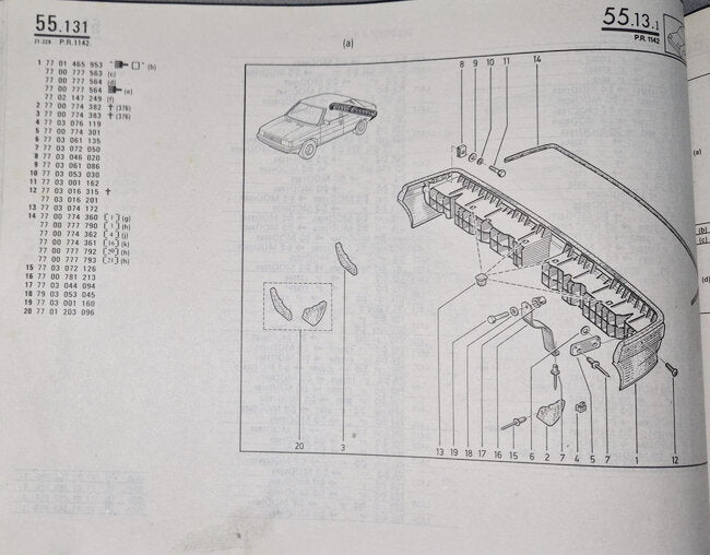 Bumper achterzijde – Renault 9 – Renault 11 – NOS