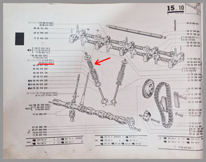 Small valve spring – Renault 16 TS-TX – OEM 0608427500