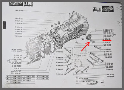 Borgplaatje afstelmoer differentieel lager (4 bak) – Renault 16 – Renault 12 Gordini - Renault diverse - OEM 0608306602AA