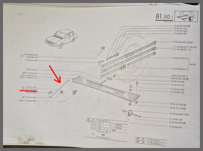 Motorkap steun – Renault 12 – OEM 7700540085