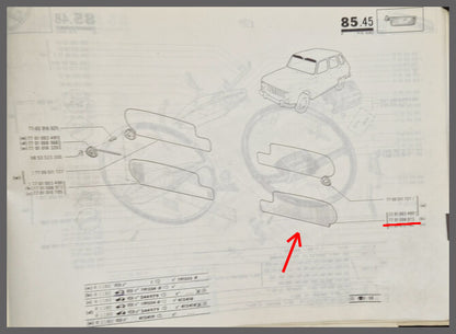 Zonneklep rechts – Renault 6 – OEM 7701008973 – NOS