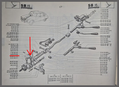 Schakelgaffel 4 bak – Renault 16 L-TL-TS  – OEM 0996078900