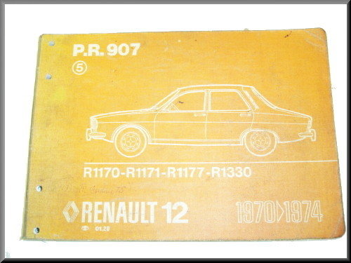 Livre de pièces détachées PR 907 édition 1 1969 R1170 – Renault 12 – Utilisé
