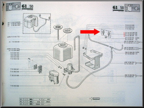 Tasse de lave-glace chromée – Renault 12 – Renault 16 L (1150) - OEM 7701003932