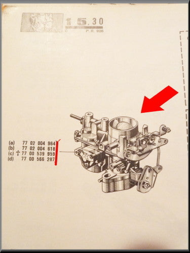 Carburateur Solex F32EISA – Renault 12 – Renault 15 - Renault 5 -  OEM 7700566287