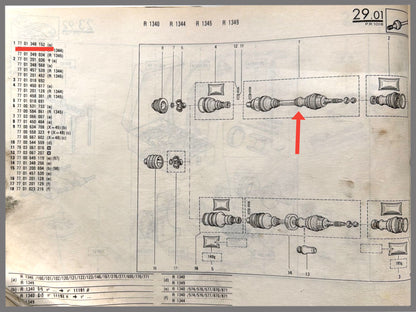 Drive shaft - Renault 18 GTL - OEM 7701348152