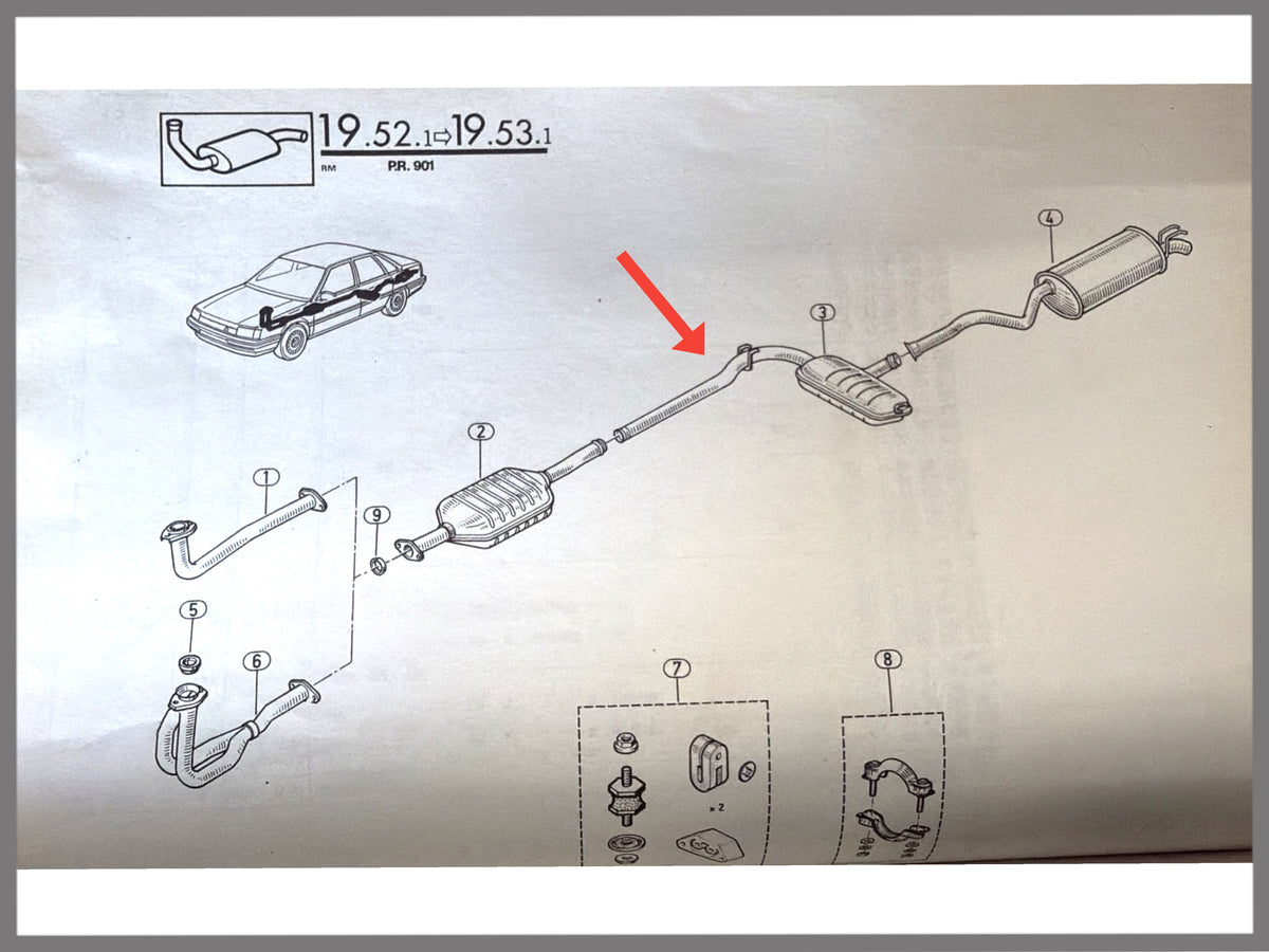 Middendemper - Renault 21 - OEM 7700797168