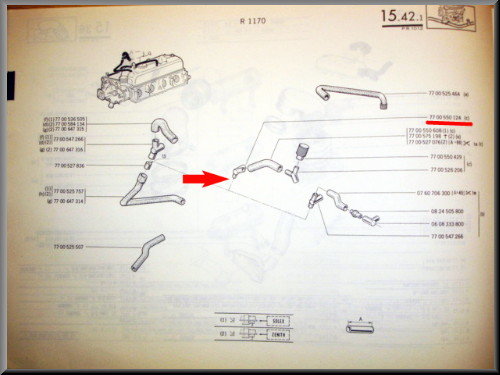 Raccord en T reniflard carter pour carburateur Solex – Renault 12 – Renault 5 - OEM 7700550124