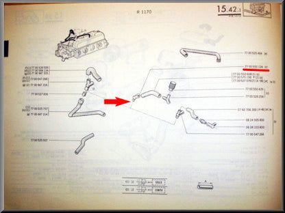 Raccord en T reniflard carter pour carburateur Solex – Renault 12 – Renault 5 - OEM 7700550124