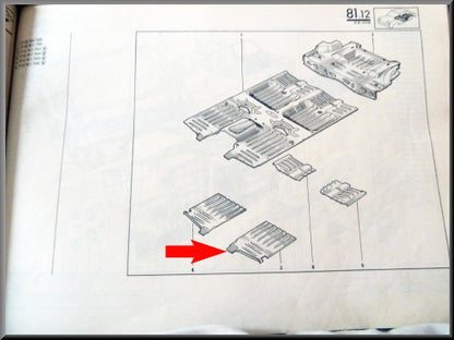 Pièce de réparation plancher avant gauche – Renault 16 – OEM 7701401943