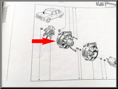 Ventilateur de chauffage – Renault 16 – OEM 7700586206 – Occasion
