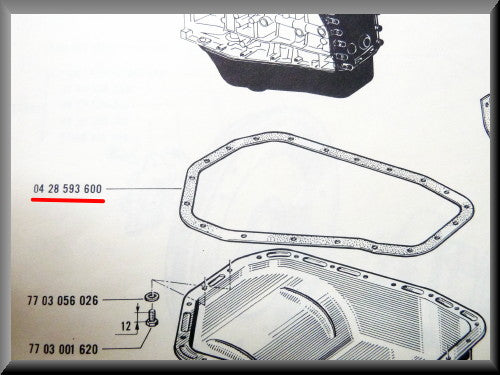 Oil pan gasket.