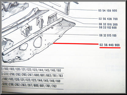 Chassisplaat links – Renault 16 – OEM 0256440900