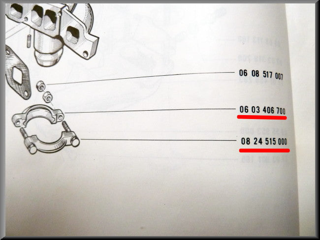 Bride de collecteur diamètre 53 mm – Renault 16 TL, L – OEM 0824515000