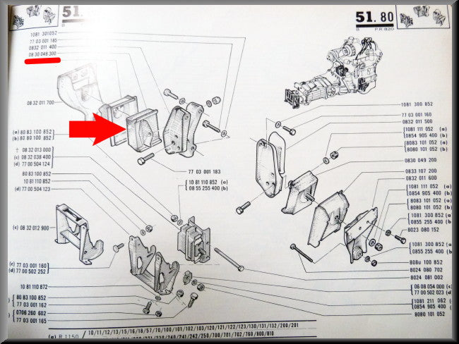 Engine mount right – Renault 16 – OEM 0830049300