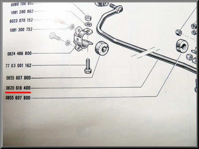 Barre stabilisatrice arrière – Renault 16 – OEM 0820618400