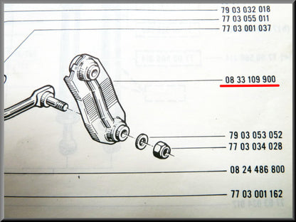 Silent bloc liaison stabilisateur arrière – Renault 16 – OEM 0833109900