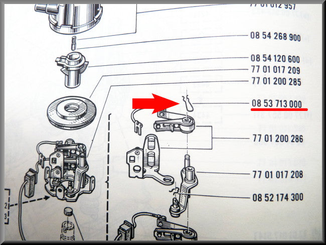 Circlips de contact – Renault 16 – OEM 0853713000