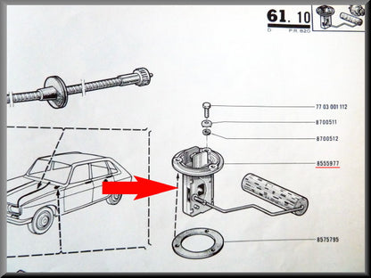 Tank vlotter – Renault 16 (1965-1970) – OEM 0855597700