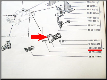 Trunk light fitting – Renault 16 – OEM 0855789900