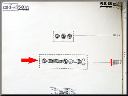 Kit de réparation maître-cylindre – Renault 16 (1150) – OEM 0870608800