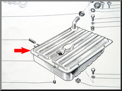 Réservoir à essence - Renault 16 (1150 et 1151 jusqu'à 1969) - Renault 16 - OEM 0983222800 - Occasion