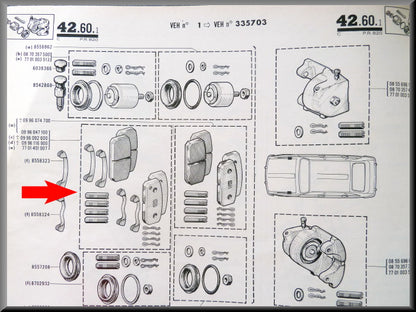 Brake pads – Renault 16 L – OEM 0996047100