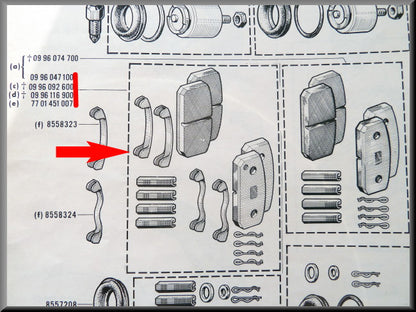 Brake pads – Renault 16 L – OEM 0996047100