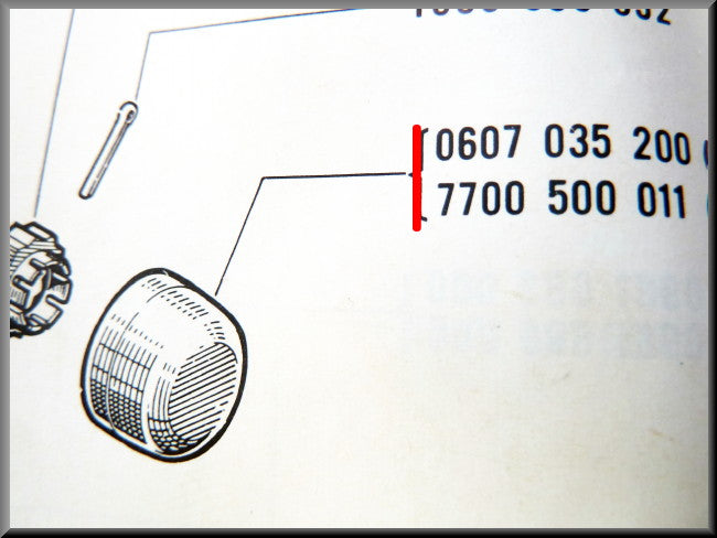 Cache-moyeux essieu arrière intérieur 47 mm – Renault 16 – OEM 7700500011
