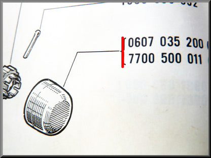 Cache-moyeux essieu arrière intérieur 47 mm – Renault 16 – OEM 7700500011