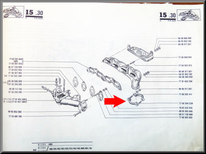 Pince collecteur (69 mm) – Renault 16 TS, Renault 16 TX < 1975 – OEM 7700502411 / 7700504238