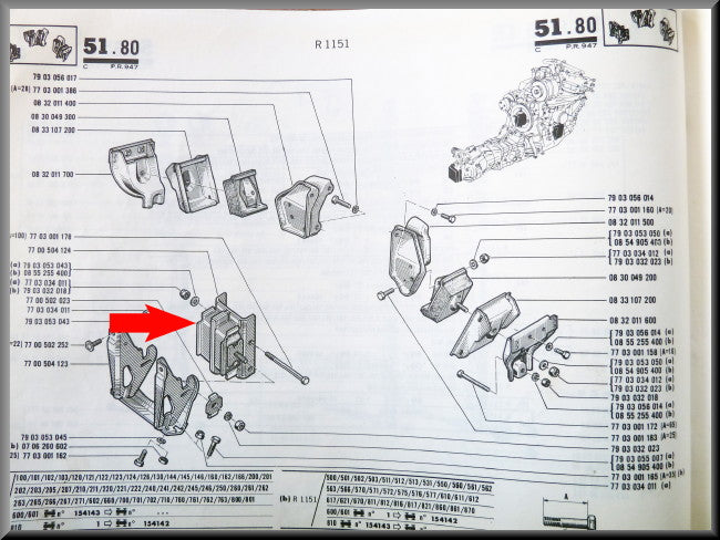 Ophangrubber versnellingsbak (4 bak) – Renault 16 – OEM 7700504124
