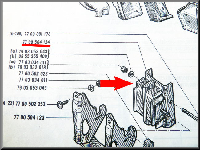 Ophangrubber versnellingsbak (4 bak) – Renault 16 – OEM 7700504124