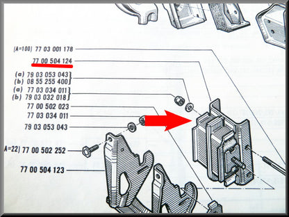 Ophangrubber versnellingsbak (4 bak) – Renault 16 – OEM 7700504124