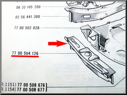 Traverse avant – Renault 16 – OEM 7700504126