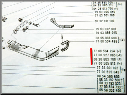 Coin de pare-chocs avant gauche – Renault 16 TS (premier type) – OEM 7700504754
