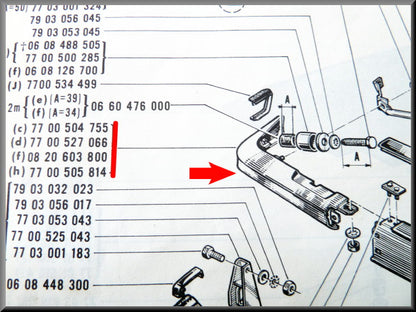 Angle de pare-chocs avant droit – Renault 16 TS (premier type) – OEM 7700504755