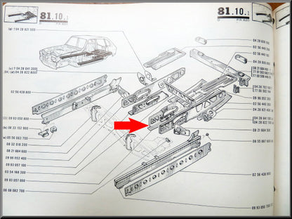 Chassis part rear axle left – Renault 16 – OEM 0993057000