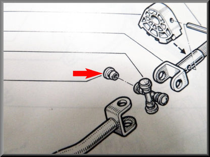 Pièce en plastique de l'accouplement de la tringle de commande de boîte automatique – Renault 16 – OEM 7700522000