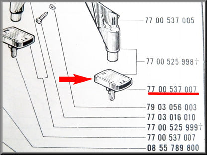 Contact du dégivrage de lunette arrière – Renault 16 – OEM 7700537007