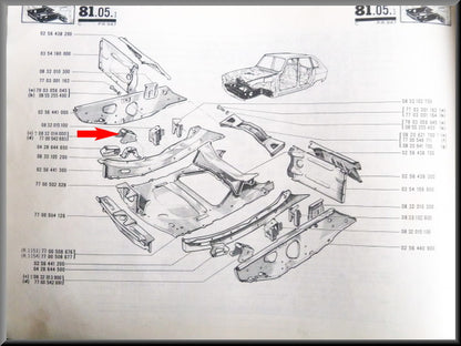 Renfort de longeron, sous-châssis droit – Renault 16 – OEM 7700542693