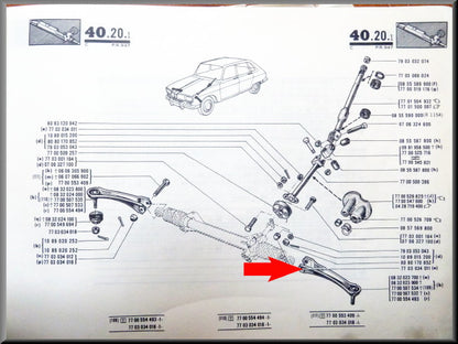 Track rod left – Renault 16 – OEM 7700554493