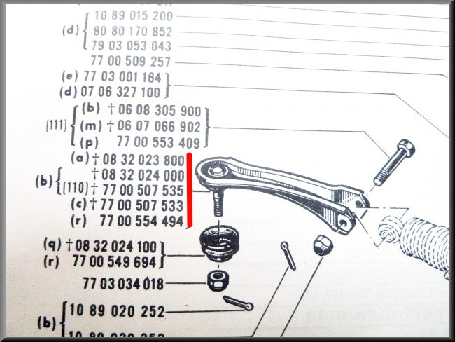 Track rod right – Renault 16 – OEM 7700554494