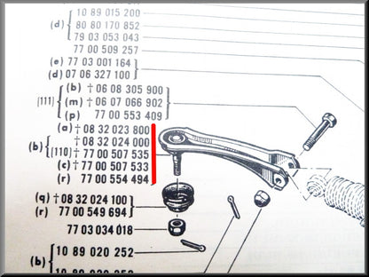Track rod right – Renault 16 – OEM 7700554494