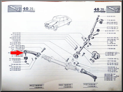 Track rod right – Renault 16 – OEM 7700554494