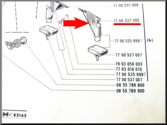 Interrupteur de dégivrage de la lunette arrière – Renault 16 – OEM 7700537005