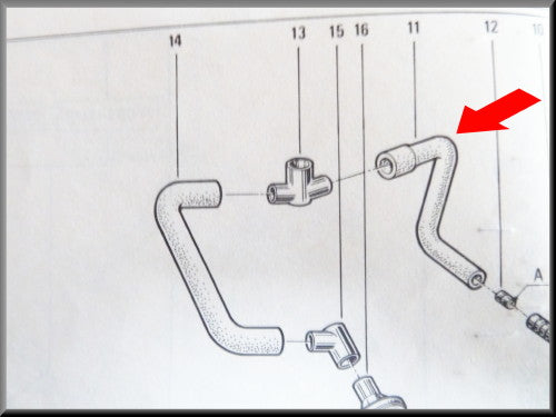 Carterventilatie slang – Renault 16 TL – OEM 7700545216