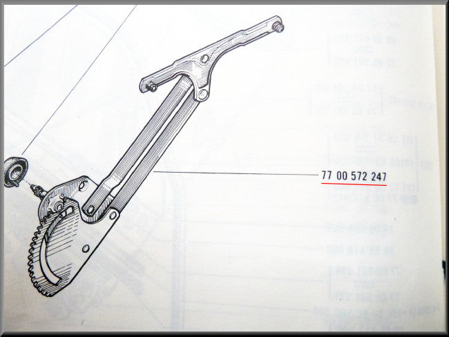 Mécanisme de lève-vitre avant gauche – Renault 16 – OEM 7700572247
